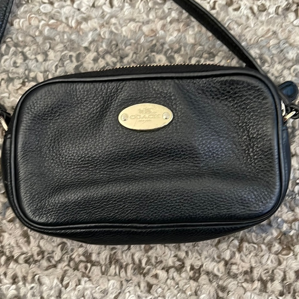 Coach mini pebbled leather cross body